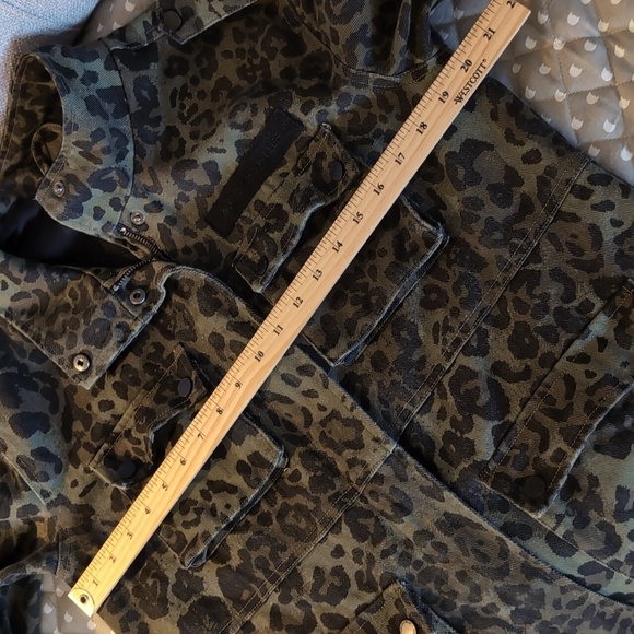 Avec Les Filles Women's Anthropologie Olive Print Cargo Jacket,Size S. - Picture 12 of 14